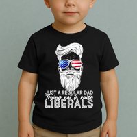 Just A Regular Dad Trying Not To Raise Liberals Hipster Dad Toddler T-Shirt