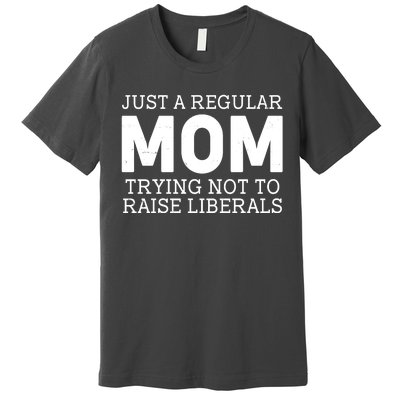 Just A Regular Mom Trying Not To Raise Liberals Premium T-Shirt