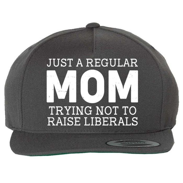 Just A Regular Mom Trying Not To Raise Liberals Wool Snapback Cap