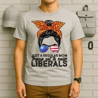 Just A Regular Mom Trying Not To Raise Liberals Hipster Mom T-Shirt