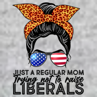 Just A Regular Mom Trying Not To Raise Liberals Hipster Mom Premium T-Shirt