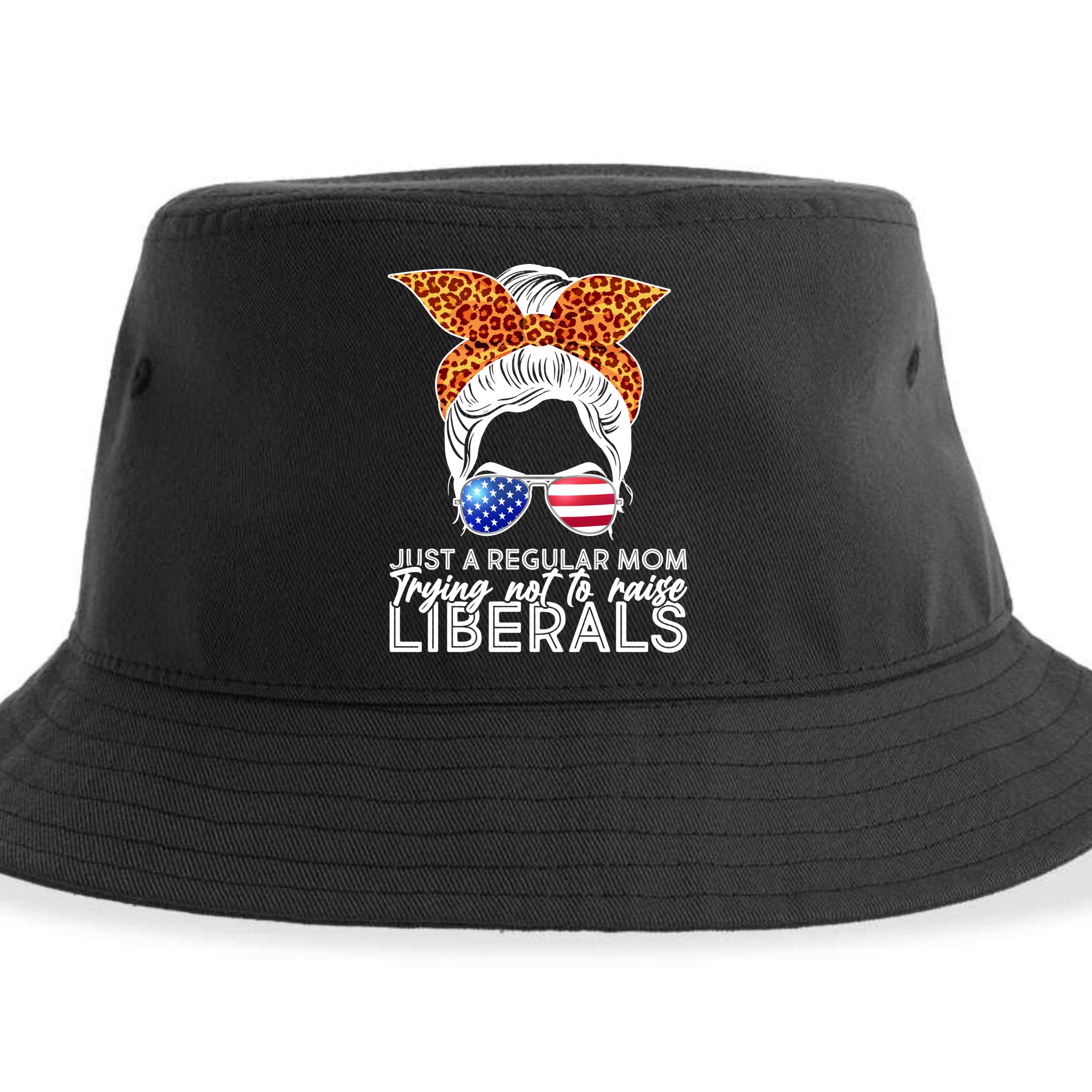 Just A Regular Mom Trying Not To Raise Liberals Hipster Mom Sustainable Bucket Hat