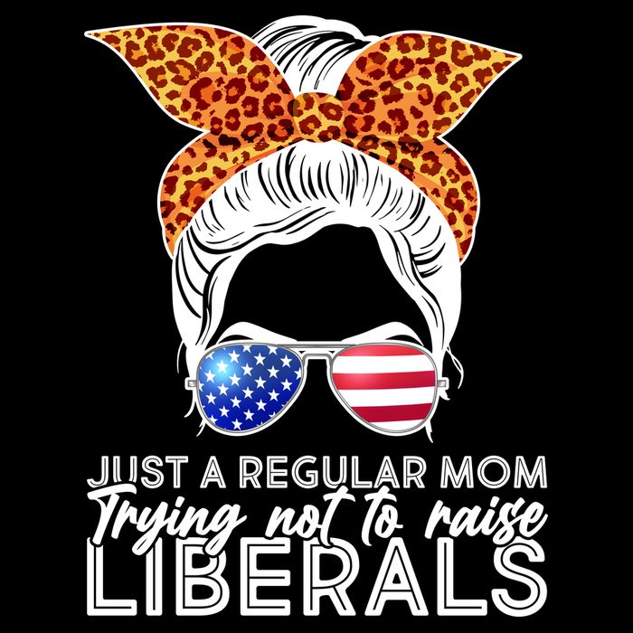 Just A Regular Mom Trying Not To Raise Liberals Hipster Mom Button