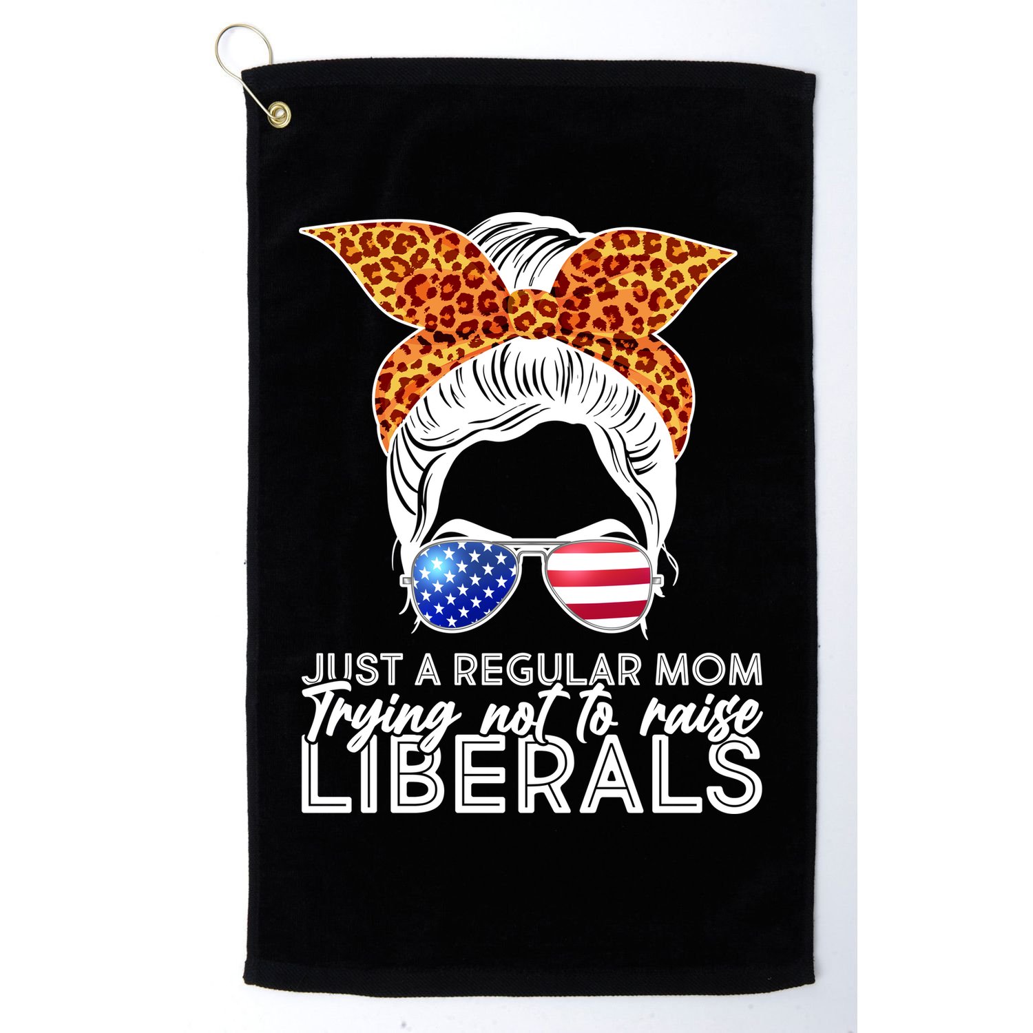 Just A Regular Mom Trying Not To Raise Liberals Hipster Mom Golf Towel