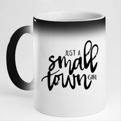 Just A Small Town Girl 11oz Black Color Changing Mug