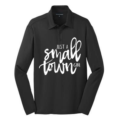 Just A Small Town Girl Silk Touch Performance Long Sleeve Polo