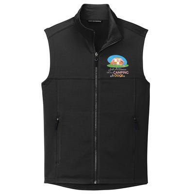 Just A Woman Who Loves Camping & Dogs Collective Smooth Fleece Vest