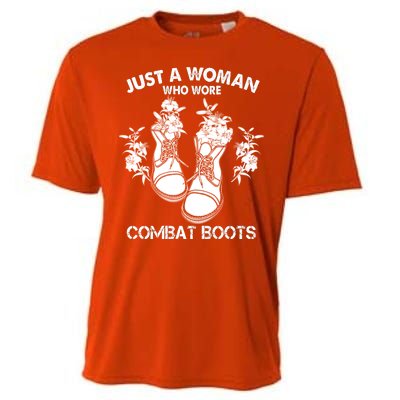 Just A Woman Who Wore Combat Boots Cooling Performance Crew T-Shirt