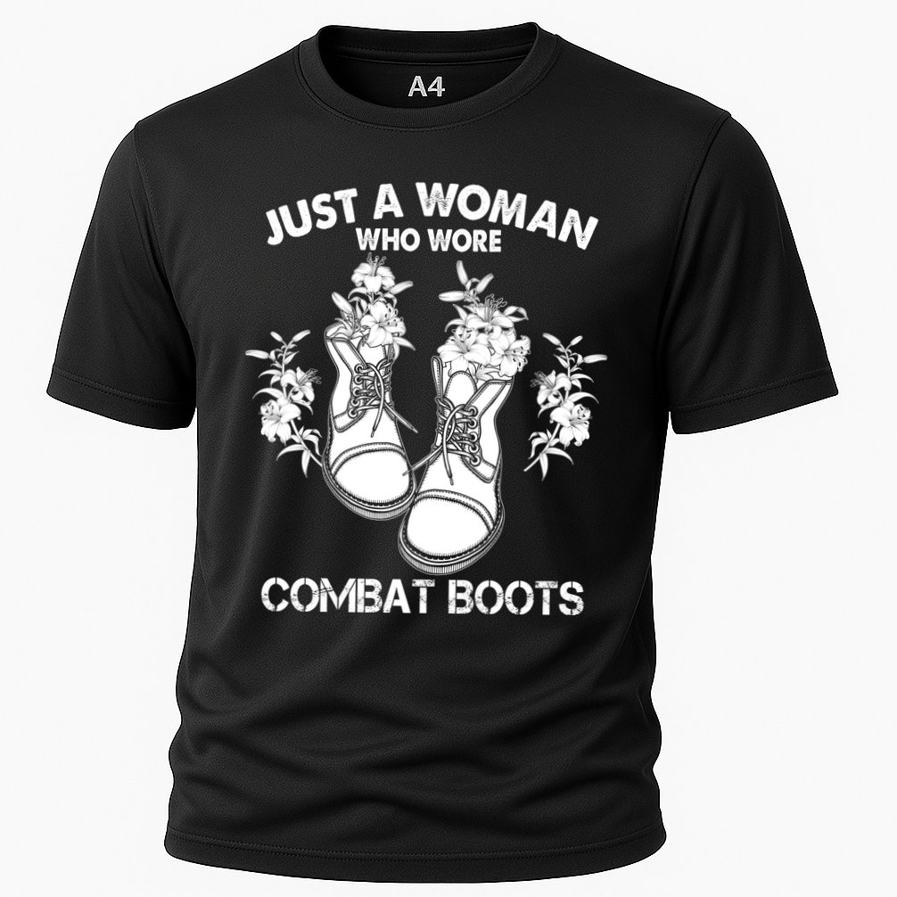 Just A Woman Who Wore Combat Boots Cooling Performance Crew T-Shirt