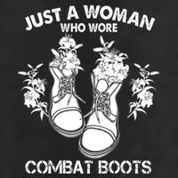 Just A Woman Who Wore Combat Boots Adult Drive Performance Visor