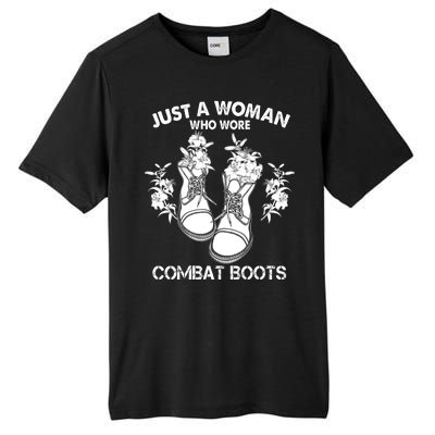 Just A Woman Who Wore Combat Boots Tall Fusion ChromaSoft Performance T-Shirt