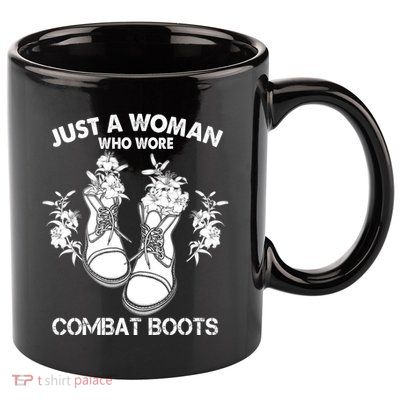 Just A Woman Who Wore Combat Boots 11oz C Handle Ceramic Mug