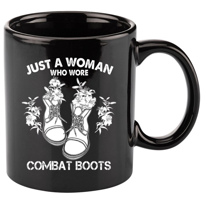 Just A Woman Who Wore Combat Boots 11oz C Handle Ceramic Mug