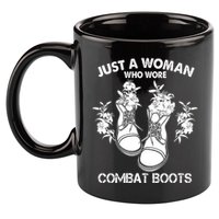 Just A Woman Who Wore Combat Boots 11oz C Handle Ceramic Mug