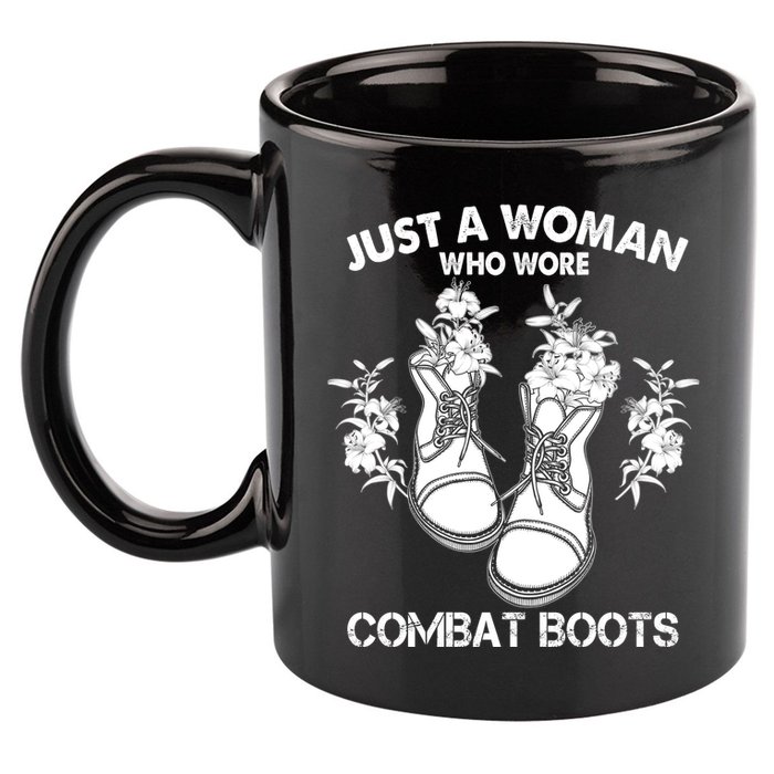 Just A Woman Who Wore Combat Boots 11oz C Handle Ceramic Mug