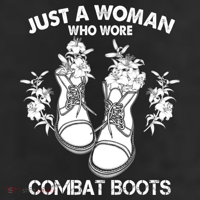 Just A Woman Who Wore Combat Boots Beanie