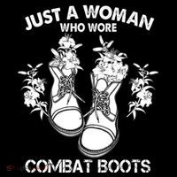 Just A Woman Who Wore Combat Boots Baby Bodysuit