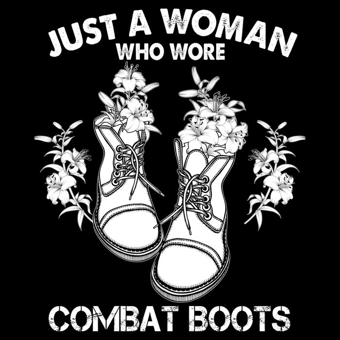 Just A Woman Who Wore Combat Boots Toddler Sweatshirt