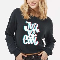 Just Be Cool Cropped Pullover Crew