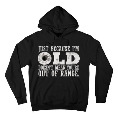 Just Because I'm Old Doesn't Mean Your Out Of Range Hoodie