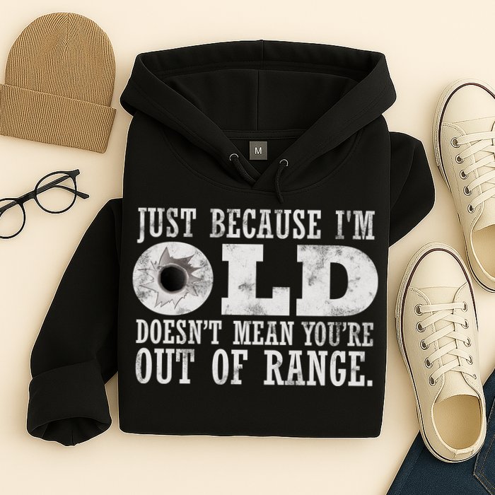 Just Because I'm Old Doesn't Mean Your Out Of Range Hoodie
