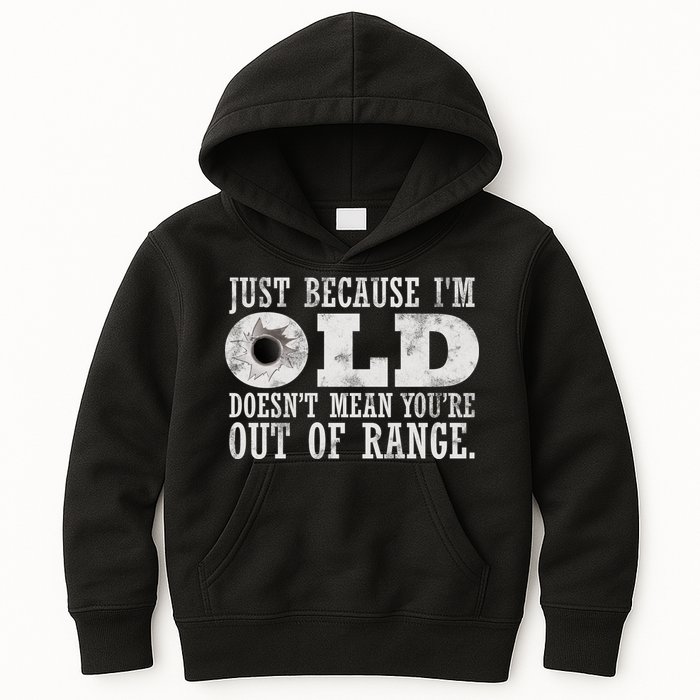 Just Because I'm Old Doesn't Mean Your Out Of Range Kids Hoodie