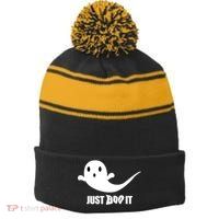 Just Boo It Stripe Pom Pom Beanie