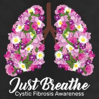 Just Breathe Cystic Fibrosis Awareness 7 Panel Mesh Trucker Snapback Hat