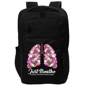 Just Breathe Cystic Fibrosis Awareness Impact Tech Backpack