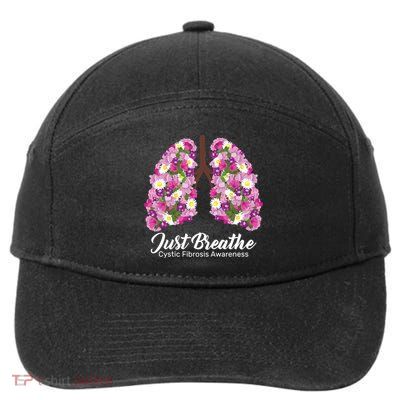 Just Breathe Cystic Fibrosis Awareness 7-Panel Snapback Hat