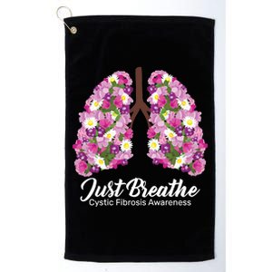 Just Breathe Cystic Fibrosis Awareness Platinum Collection Golf Towel