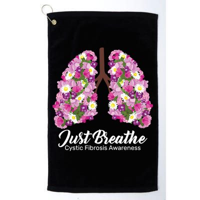 Just Breathe Cystic Fibrosis Awareness Golf Towel