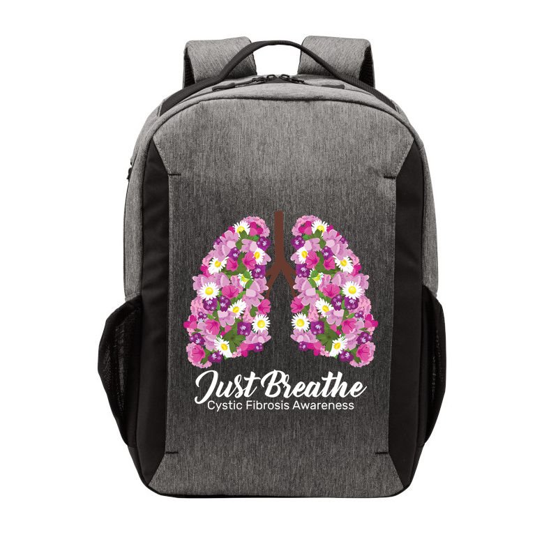 Just Breathe Cystic Fibrosis Awareness Vector Backpack