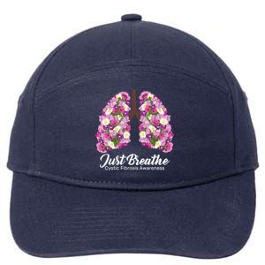 Just Breathe Cystic Fibrosis Awareness 7-Panel Snapback Hat