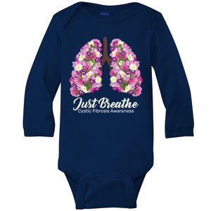 Just Breathe Cystic Fibrosis Awareness Baby Long Sleeve Bodysuit