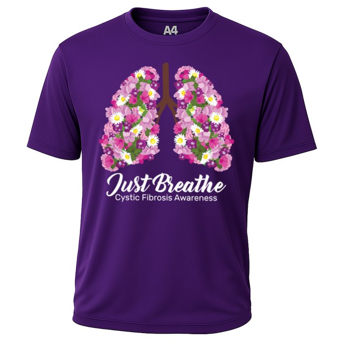 Just Breathe Cystic Fibrosis Awareness Cooling Performance Crew T-Shirt