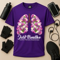 Just Breathe Cystic Fibrosis Awareness Cooling Performance Crew T-Shirt
