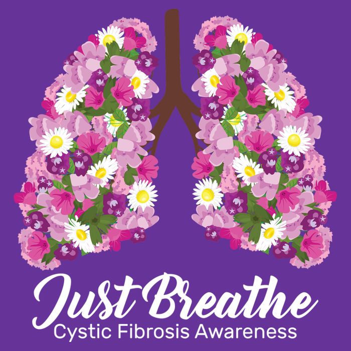 Just Breathe Cystic Fibrosis Awareness Long Sleeve Shirt