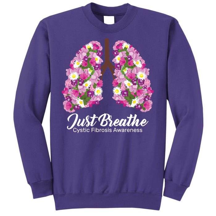 Just Breathe Cystic Fibrosis Awareness Sweatshirt