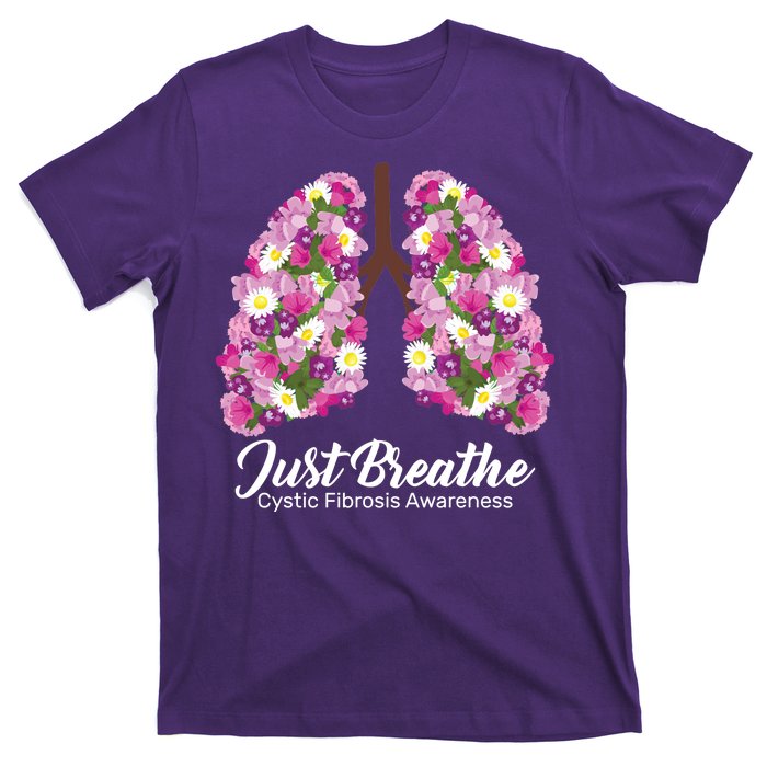 Just Breathe Cystic Fibrosis Awareness T-Shirt