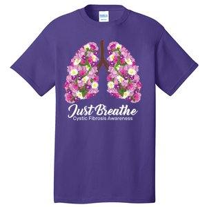 Just Breathe Cystic Fibrosis Awareness Tall T-Shirt