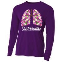 Just Breathe Cystic Fibrosis Awareness Cooling Performance Long Sleeve Crew