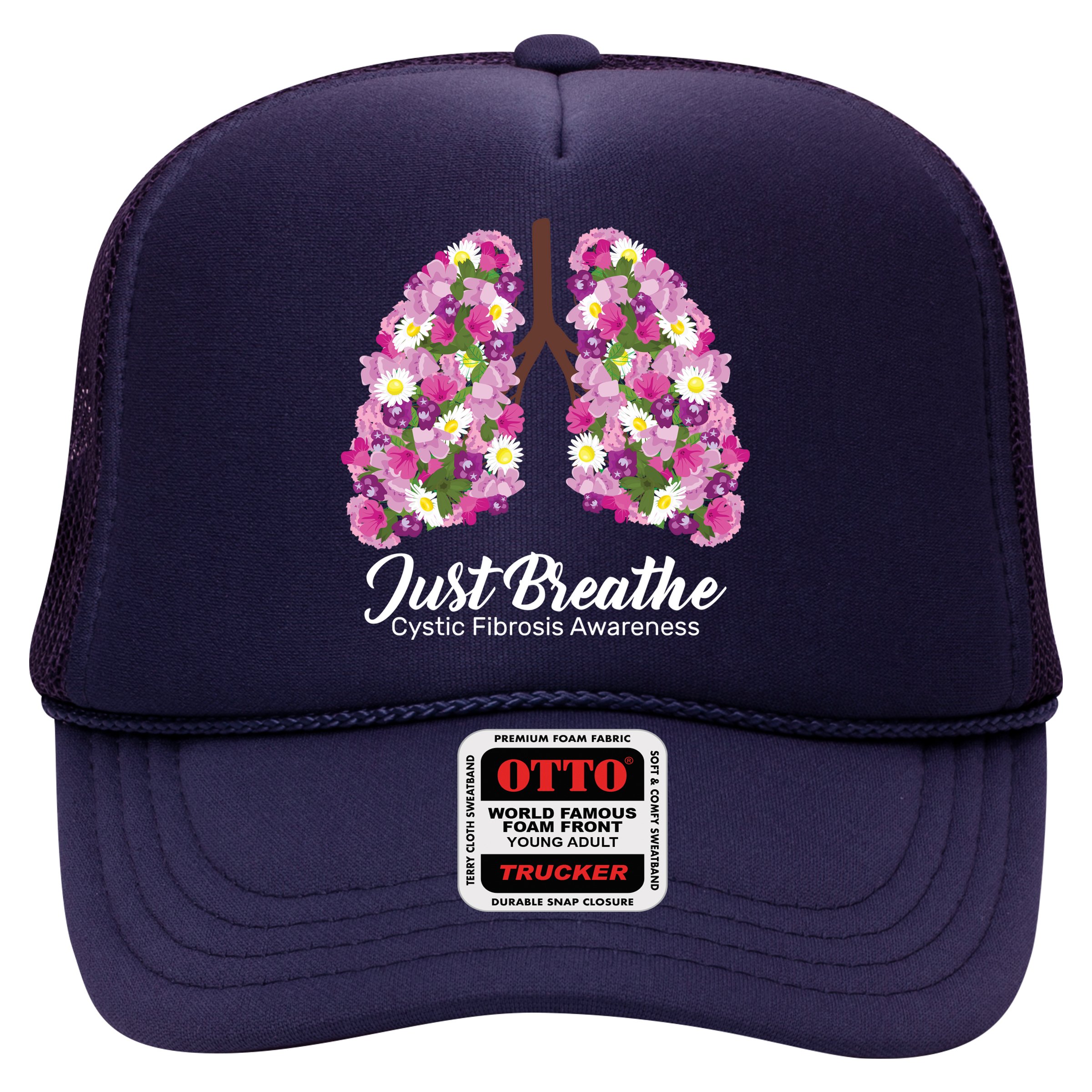 Just Breathe Cystic Fibrosis Awareness Hat