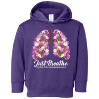 Just Breathe Cystic Fibrosis Awareness Toddler Hoodie