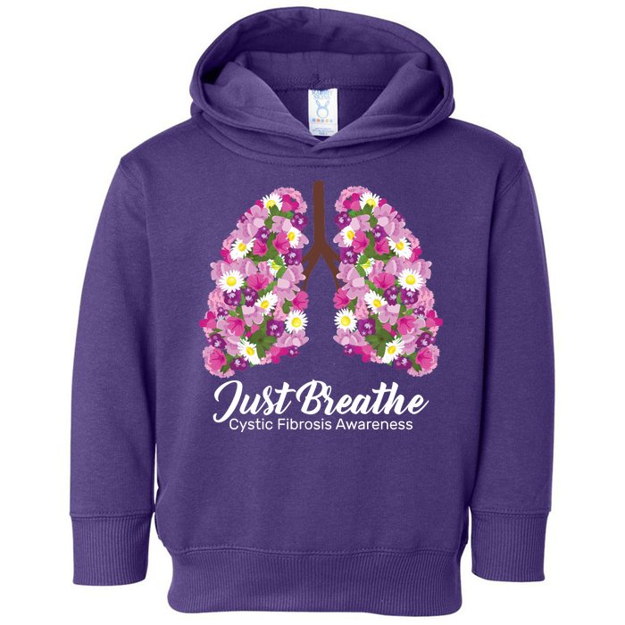 Just Breathe Cystic Fibrosis Awareness Toddler Hoodie