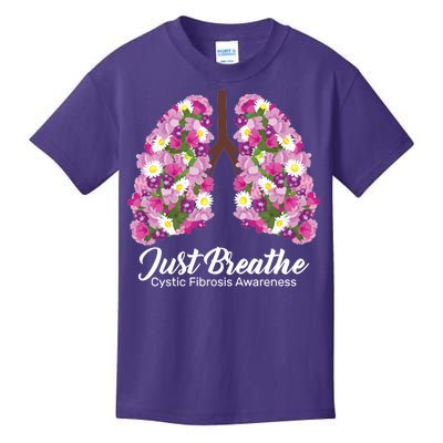 Just Breathe Cystic Fibrosis Awareness Kids T-Shirt