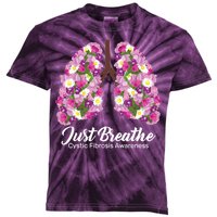 Just Breathe Cystic Fibrosis Awareness Kids Tie-Dye T-Shirt