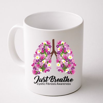 Just Breathe Cystic Fibrosis Awareness Coffee Mug