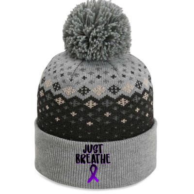 Just Breathe Cystic Fibrosis Cancer The Baniff Cuffed Pom Beanie