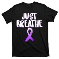 Just Breathe Cystic Fibrosis Cancer T-Shirt